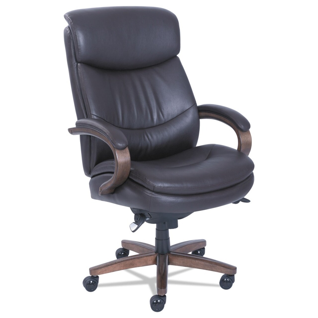 La-Z-Boy Woodbury Big/Tall 20.25 in. to 23.25 in. Seat Height Executive Chair - Brown Seat/Back/Weathered Sand Base